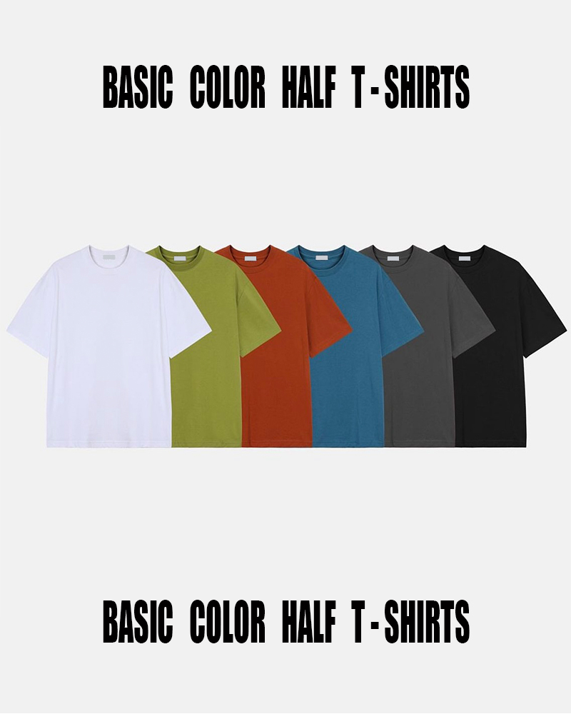 베이직 컬러 하프 티셔츠 (6color)