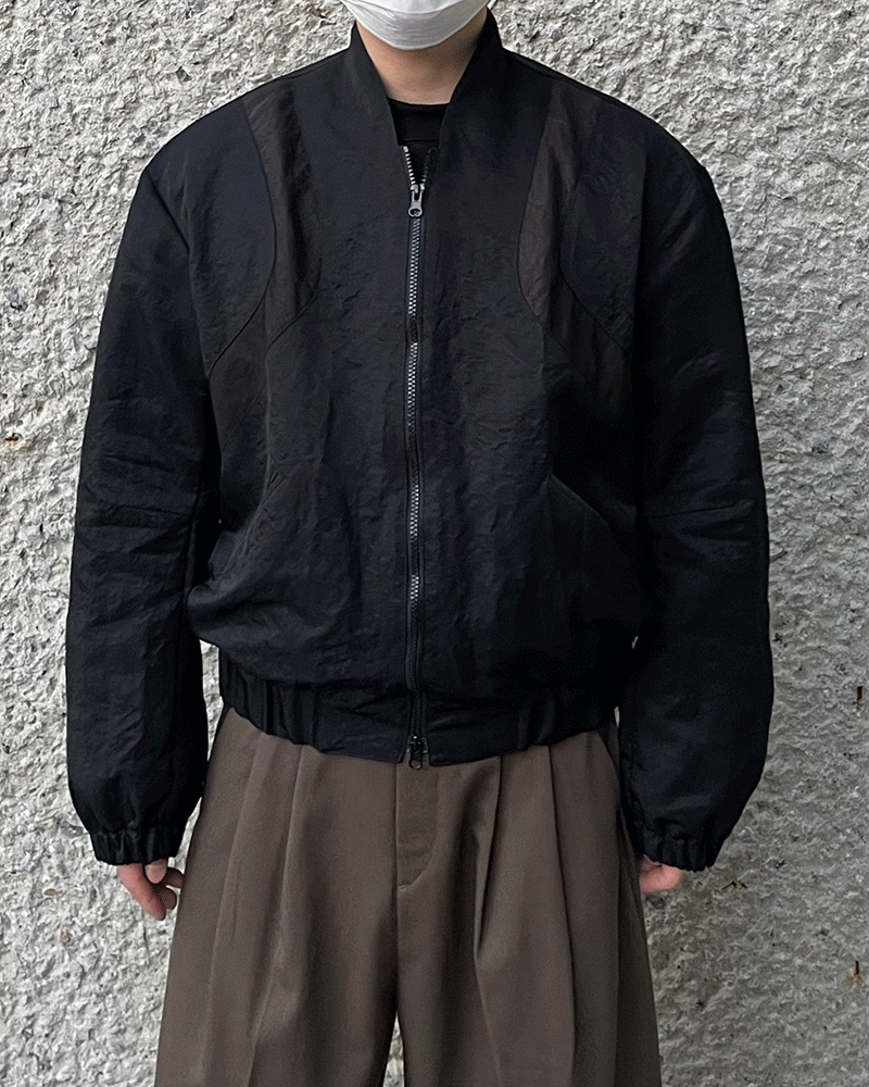 와샤 라인 크롭 바시티 자켓 (2color)